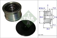 Schaeffler INA 535010810 - Rueda libre alternador