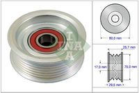 Schaeffler INA 532058710 - Polea inversión/guía, correa poli V