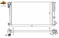 NRF 519510A - Radiador, refrigeración del motor