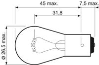 VALEO 032201 - Lámpara , piloto de marcha atrás