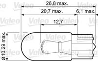 VALEO 032213 - Lámpara de incandescencia, luz de situación/gálibo