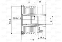 VALEO 588132 - Rueda libre alternador