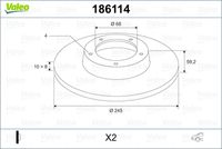 RIDEX 82B1386 - Disco de freno
