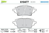 TRW GDB2344 - Juego de pastillas de freno