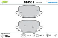 HELLA 8DA355050391 - Juego de zapatas de frenos, freno de estacionamiento