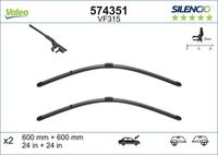 VALEO 574351 - Limpiaparabrisas - SILENCIO FLAT BLADE SET