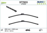VALEO 577833 - Limpiaparabrisas - SILENCIO FLAT BLADE SET