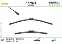 VALEO 577974 - Limpiaparabrisas - SILENCIO FLAT BLADE SET
