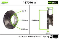 COMLINE ADC9004V - Disco de freno - Comline