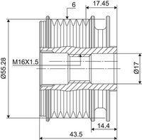 VALEO 588004 - Rueda libre alternador