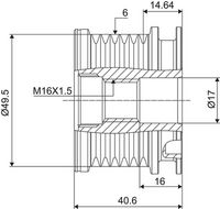 VALEO 588014 - Rueda libre alternador
