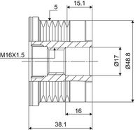 VALEO 588038 - Rueda libre alternador
