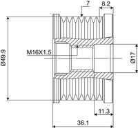 VALEO 588040 - Rueda libre alternador