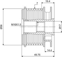 VALEO 588052 - Rueda libre alternador