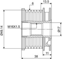 VALEO 588125 - Rueda libre alternador