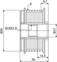 VALEO 588134 - Rueda libre alternador