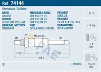ERA 887052 - Bujía de precalentamiento