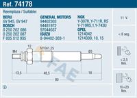 ERA 886098 - Bujía de precalentamiento