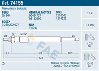 ERA 886114 - Bujía de precalentamiento