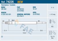 ERA 887015 - Bujía de precalentamiento