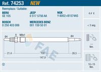 ERA 886012 - Bujía de precalentamiento