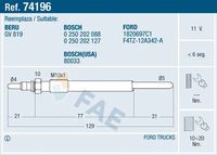 FAE 74196 - Bujía de precalentamiento