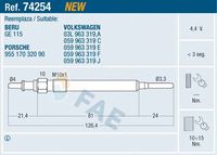 ERA 887018 - Bujía de precalentamiento