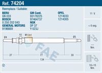 ERA 887064 - Bujía de precalentamiento