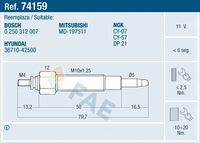 FAE 74159 - Bujía de precalentamiento