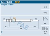 ERA 887000 - Bujía de precalentamiento