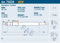 ERA 886117 - Bujía de precalentamiento