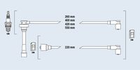 BLUE PRINT ADC41610 - Juego de cables de encendido