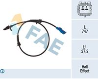 FAE 78313 - Sensor, revoluciones de la rueda