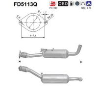 AS FD5113Q - Filtro hollín/partículas, sistema escape