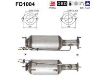 AS FD1004 - Filtro hollín/partículas, sistema escape