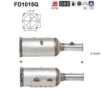 AS FD1015Q - Filtro hollín/partículas, sistema escape