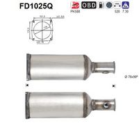 AS FD1025Q - Filtro hollín/partículas, sistema escape