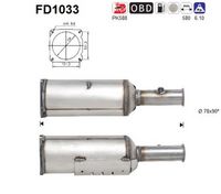 AS FD1033 - Filtro hollín/partículas, sistema escape