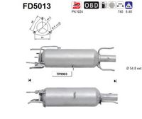 AS FD5013 - Filtro hollín/partículas, sistema escape