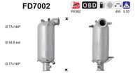 AS FD7002 - Filtro hollín/partículas, sistema escape