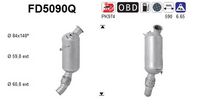 AS FD5090Q - Filtro hollín/partículas, sistema escape