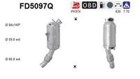 AS FD5097Q - Filtro hollín/partículas, sistema escape