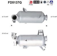 AS FD5137Q - Filtro hollín/partículas, sistema escape