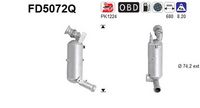 AS FD5072Q - Filtro hollín/partículas, sistema escape