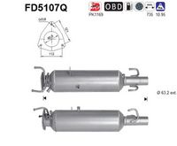 AS FD5107Q - Filtro hollín/partículas, sistema escape