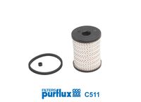 PURFLUX C511 - Altura [mm]: 90<br>Diámetro interior [mm]: 20<br>Diámetro exterior [mm]: 72<br>Tipo de filtro: Cartucho filtrante<br>