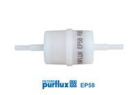 PURFLUX EP58 - Altura [mm]: 105<br>Diámetro exterior [mm]: 36<br>Tipo de filtro: Filtro de tubería<br>Ø entrada [mm]: 8<br>Ø salida [mm]: 8<br>