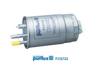 PURFLUX FCS722 - Altura [mm]: 208<br>Diámetro exterior [mm]: 89<br>Tipo de filtro: Filtro de tubería<br>Ø entrada [mm]: 8<br>Ø salida [mm]: 10<br>