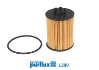 PURFLUX L290 - Altura [mm]: 89<br>Diámetro exterior [mm]: 62<br>Tipo de filtro: Cartucho filtrante<br>Diám. int. 1 [mm]: 28<br>Diám. int. 2[mm]: 30<br>