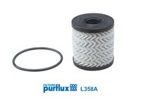 PURFLUX L358A - Altura [mm]: 69<br>Tipo de filtro: Cartucho filtrante<br>Diámetro exterior 1 [mm]: 65<br>Diám. int. 1 [mm]: 24<br>Diám. int. 2[mm]: 24<br>